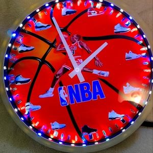 Brand New Bulls 12"wall clock with led lights and remote